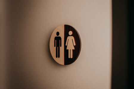round toilet notice for men and women